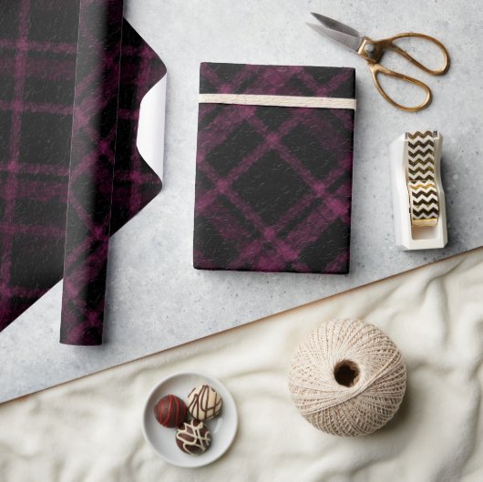 Classic Rustic Buffalo Plaid Wrapping Paper ラッピングペーパー (クラフト)