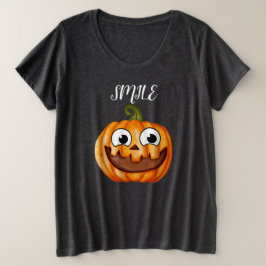 classic rustic retro Happy pumpkin プラスサイズTシャツ