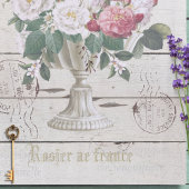Classic rustic wood Vintage Ephemera Botanical 薄葉紙