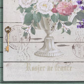 Classic rustic wood Vintage Ephemera Botanical 薄葉紙