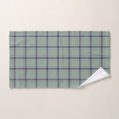 Classic Sage Green Blue Gray Tartan Plaid Pattern バスタオルセット (ハンドタオル)