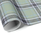 Classic Sage Green Blue Gray Tartan Plaid Pattern ラッピングペーパー (ロールコーナー)
