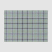 Classic Sage Green Blue Gray Tartan Plaid Pattern 薄葉紙 (正面)