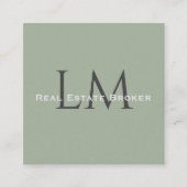 Classic Sage Green Business Branding コーリングカード (正面)