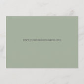 Classic Sage Green Business Branding Thank You エンクロージャーカード (裏面)