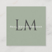 Classic Sage Green Business QR Branding コーリングカード (正面)