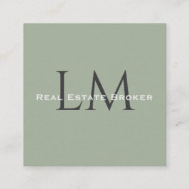 Classic Sage Green Business QR Branding コーリングカード