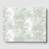 Classic Sage Green Landscape Toile Wedding ゲストブック (裏面)