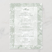 Classic Sage Green Landscape Toile Wedding メニュー (正面)