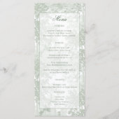 Classic Sage Green Landscape Toile Wedding メニュー (正面)