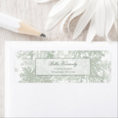 Classic Sage Green Landscape Toile Wedding ラベル (インサイチュ)