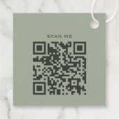 Classic Sage Green Monogram Business Branding フェイバータグ (裏面)