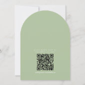 Classic Sage Green Monogram Minimalist Wedding 招待状 (裏面)