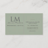 Classic Sage Green QR Code Business Branding 名刺 (正面)