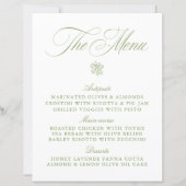 Classic Sage Green & White Wedding Menu (正面)
