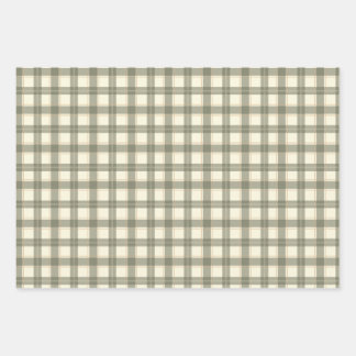 Classic Sage Tartan Wrapping Paper Sheet Set ラッピングペーパーシート