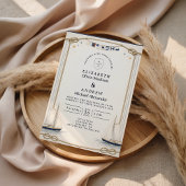 Classic Sailboat Coastal Wedding 招待状