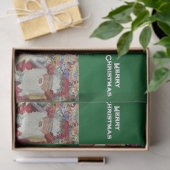 Classic Santa - Checking It Twice Holiday Green 薄葉紙 (ギフト)