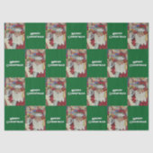 Classic Santa - Checking It Twice Holiday Green 薄葉紙 (正面)