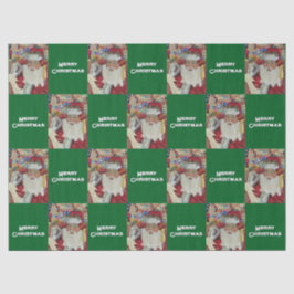Classic Santa - Checking It Twice Holiday Green 薄葉紙