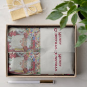 Classic Santa - Checking It Twice Holiday White 薄葉紙 (ギフト)