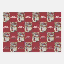 Classic Santa - Checking It Twice Merry Christmas ラッピングペーパーシート