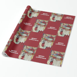 Classic Santa - Checking It Twice Merry Christmas ラッピングペーパー