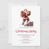 Classic Santa Claus Kids Holiday Party Invitation 招待状 (正面)