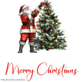 Classic Santa Claus Modern Cozy Christmas Napkins スタンダードランチョンナプキン