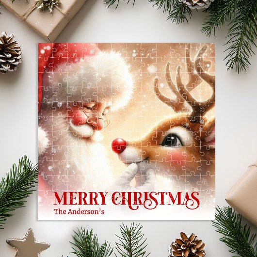 Classic Santa Claus with Rudolph Festive Jigsaw ジグソーパズル