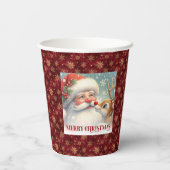Classic Santa Rudolph Cute Christmas Paper Cup Art 紙コップ (裏面)