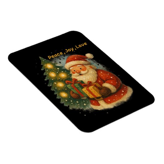 “Classic Santa Under the Tree Holiday Magnet” マグネット (右側)