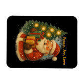 “Classic Santa Under the Tree Holiday Magnet” マグネット (横)