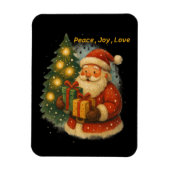“Classic Santa Under the Tree Holiday Magnet” マグネット (縦)