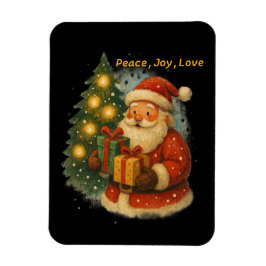 “Classic Santa Under the Tree Holiday Magnet” マグネット
