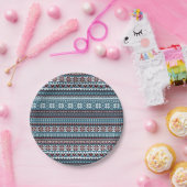 Classic Scandinavian Christmas Sweater Pattern ペーパープレート (パーティー)