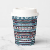 Classic Scandinavian Christmas Sweater Pattern 紙コップ (左)