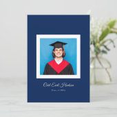 Classic Scholar Blue High School Photo Grad 案内状 (スタンド正面)