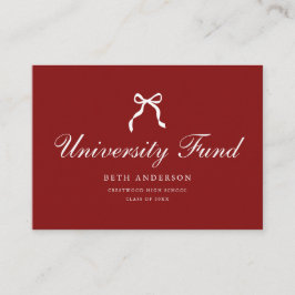 Classic Script Coquette Graduation University Fund エンクロージャーカード