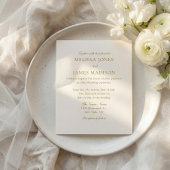 Classic Script Elegant QR Code 4 Photo Wedding チラシ