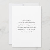 Classic Script Graduation Photo Announcement 案内状 (裏面)