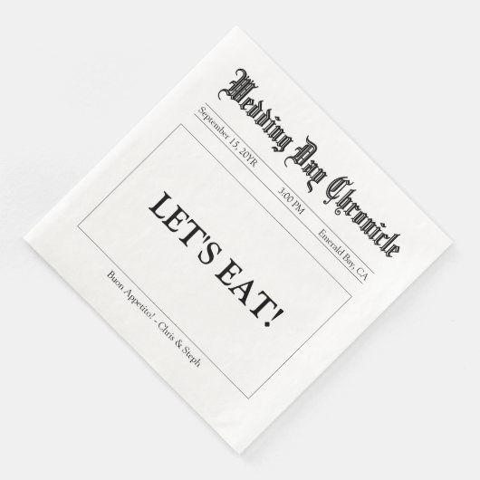 Classic Script Minimalist Wedding Reception Custom (コーナー)