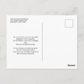 Classic Script Photo Collage Graduation ポストカード (裏面)