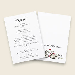 Classic Script Wedding Details Card エンクロージャーカード