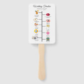 Classic Script Wedding Program and Timeline ハンドファン (裏面)