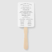 Classic Script Wedding Program and Timeline ハンドファン (裏面)