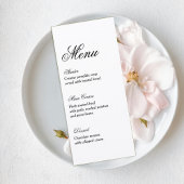 Classic Script Wedding Reception Menu メニュー