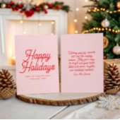 Classic Script Whimsical Elegant Happy Holidays シーズンカード