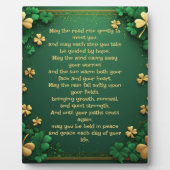 Classic Shamrock Celtic Irish Blessing Good Luck フォトプラーク (正面)