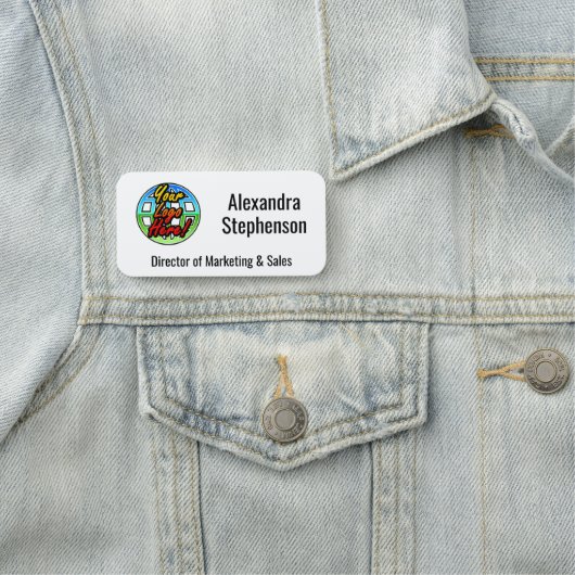 Classic Side Logo Custom Personalized Business 名札 (インサイチュ)